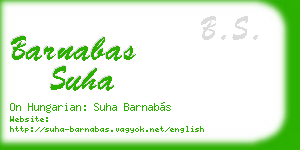 barnabas suha business card